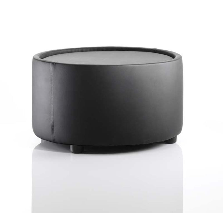 Neo Round Table Black Leather DY