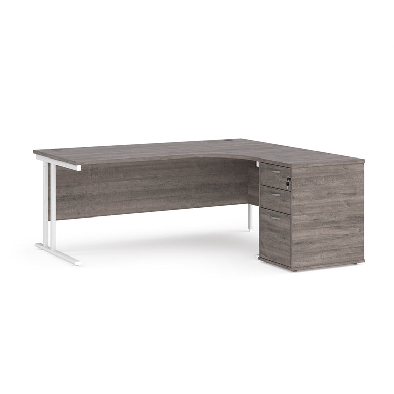 Curved l online desk