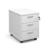 white mobile pedestal with 3 drawers, office furniture