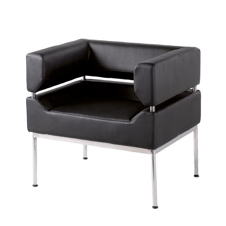 Single person, faux leather, office reception armchair