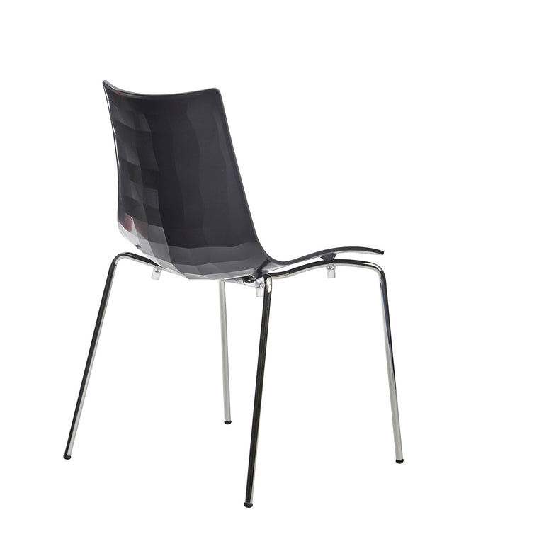 Gecko Shell Dining Stacking Chair With Chrome Legs DM
