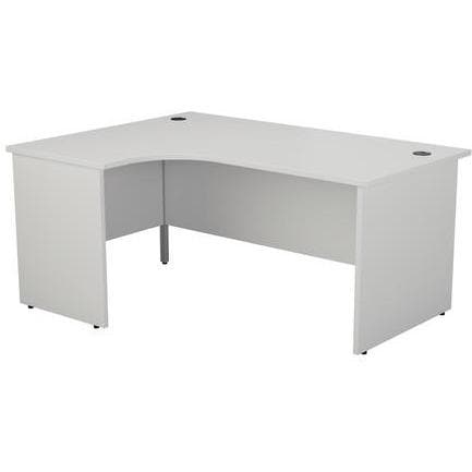 panel end curved white office desk 