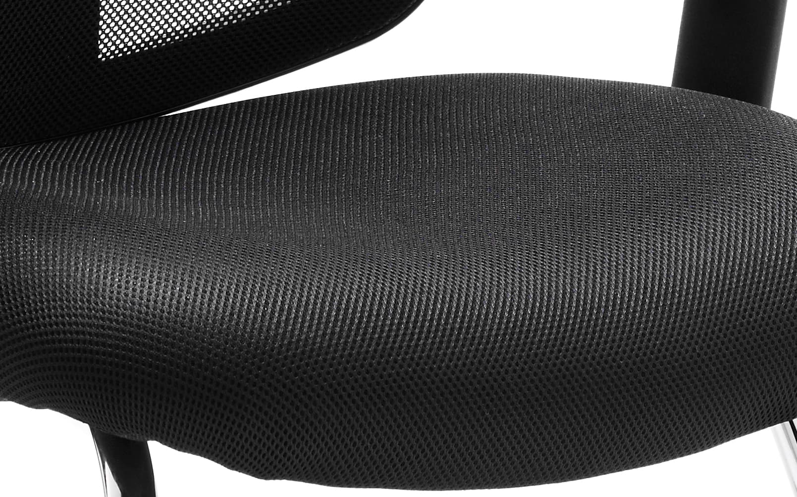 Portland Visitor Cantilever Chair Black Mesh With Arms DY