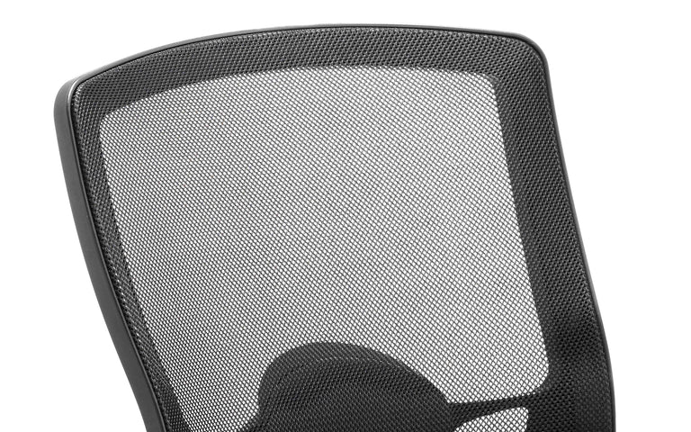 Portland Visitor Cantilever Chair Black Mesh With Arms DY