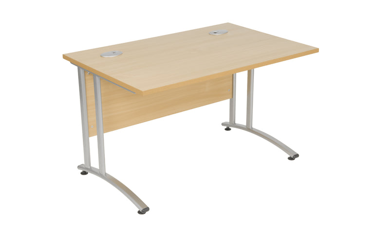 Endurance Rectangle Workstation with Cantilever Legs and Pedstal