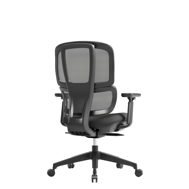Shelby Black Mesh Back Operator Chair with Black Fabric Seat DM