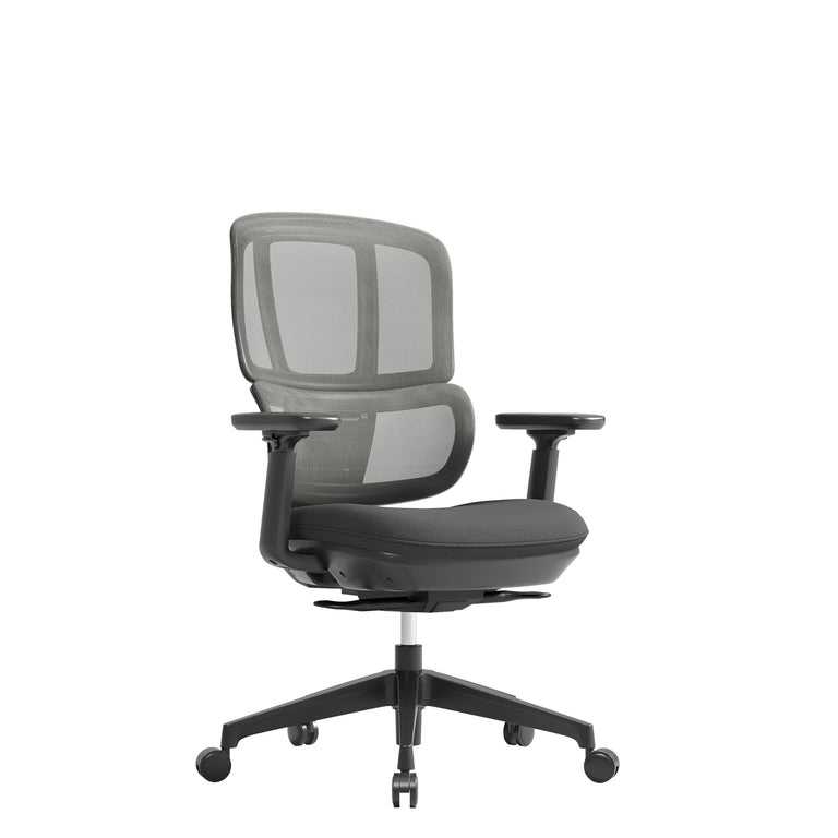 Shelby Black Mesh Back Operator Chair with Black Fabric Seat DM